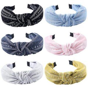 Hairband, 6 Pcs Headbands for Women - Light Color, Fashion Cotton-flax